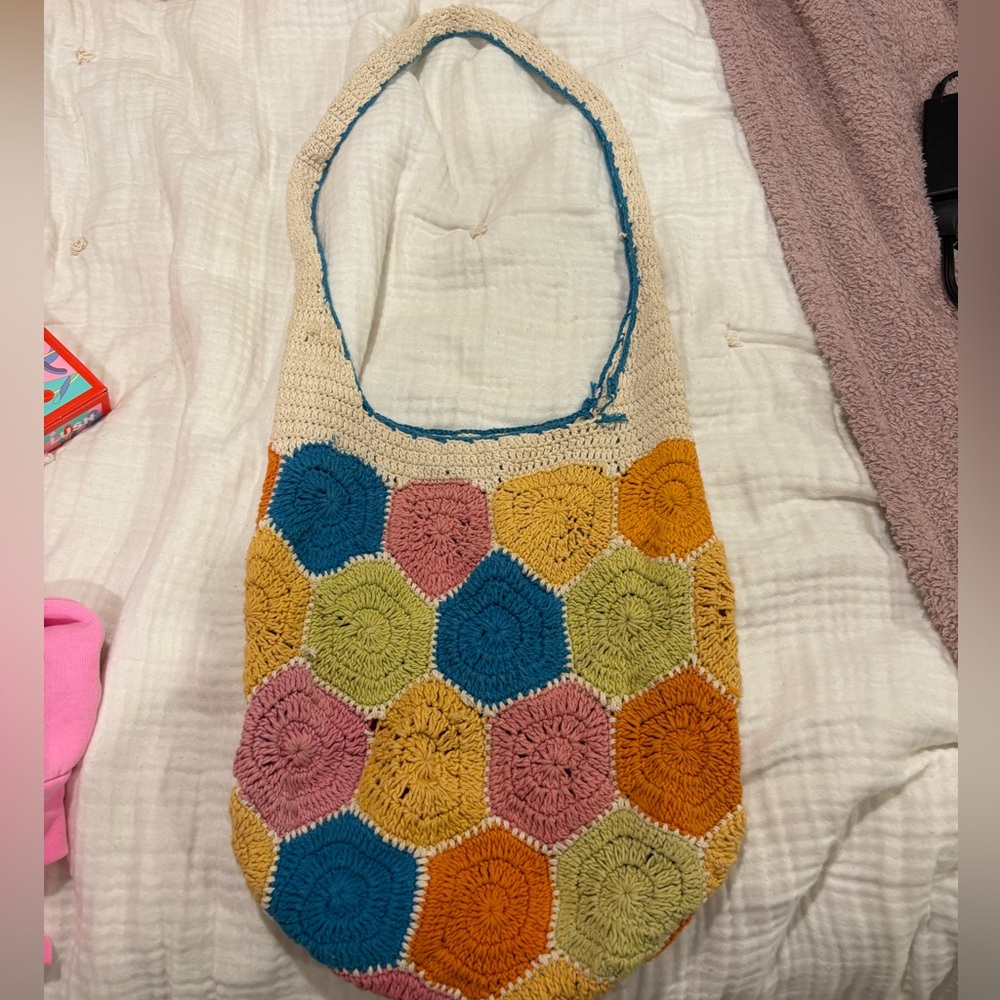 Urban Outfitters Colorful Crochet beach Tote
